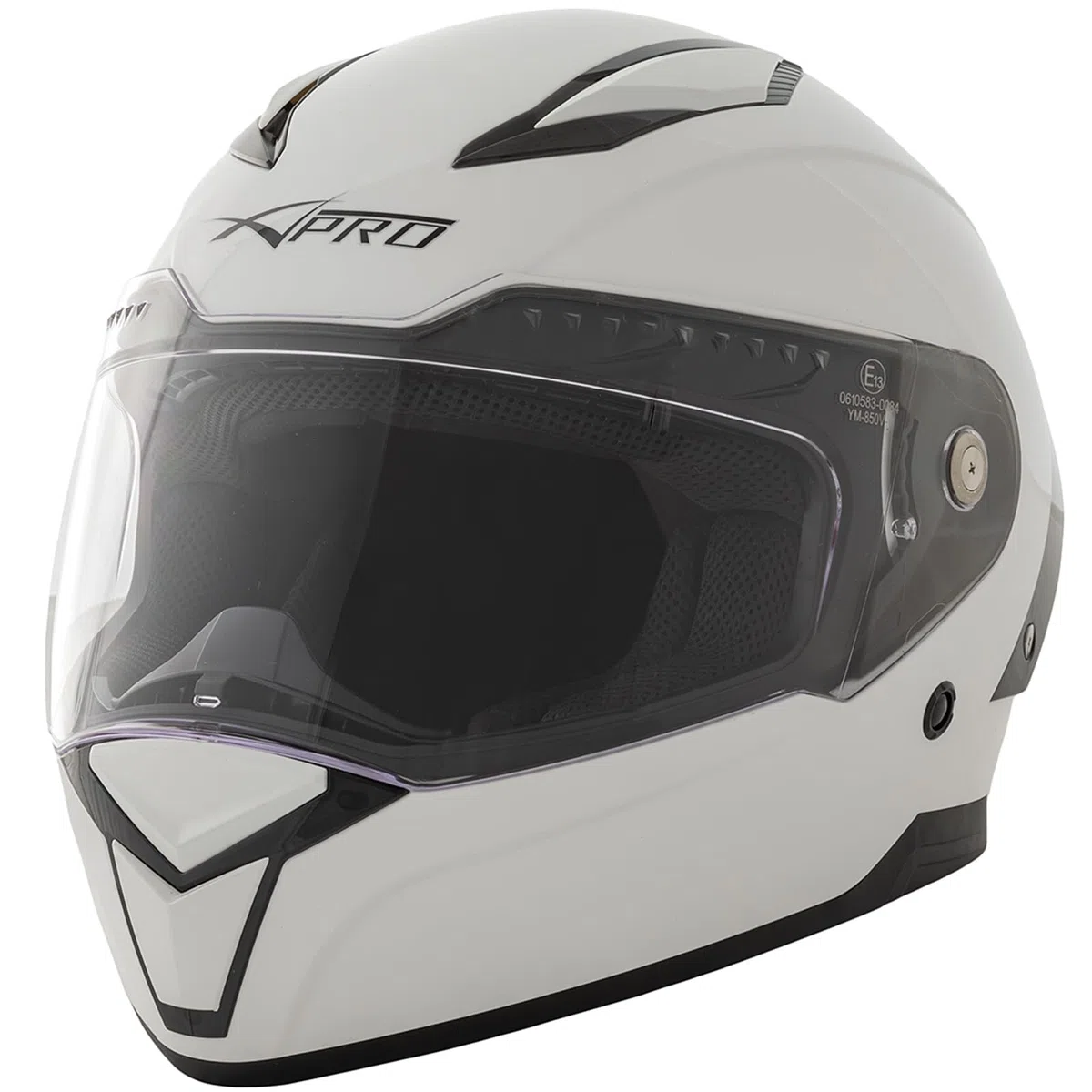 Casco Integral Moto Scooter Visera Gafas retráctiles Touring Blanco M