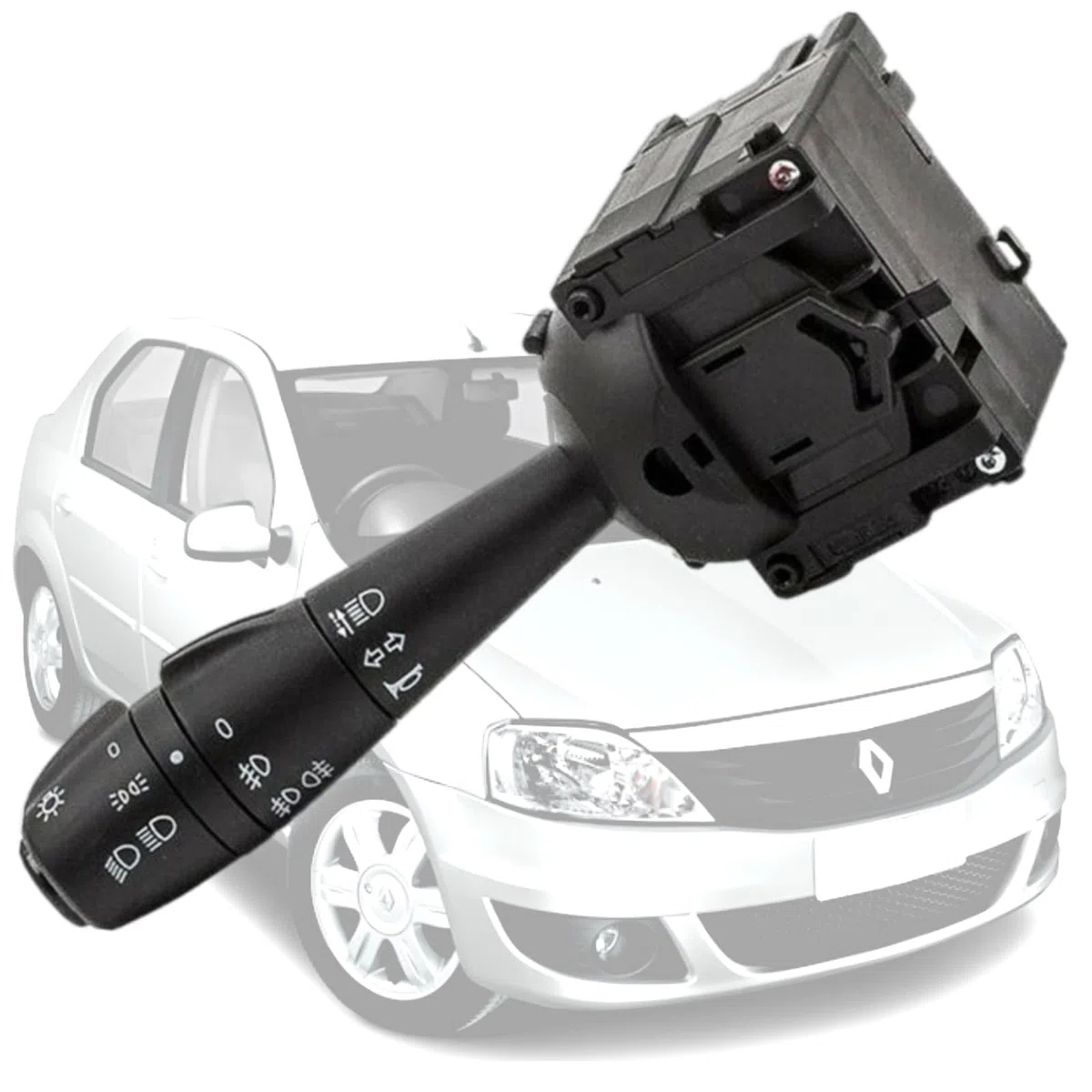 Twowinds - Interruptor Intermitente 8201167988 Compatible con Dacia Dokker Lodgy Logan Sandero Dorker Express, Renault Clio 4 - Palanca Columna Dirección, Volante - 255405056R - Interruptor de Luz