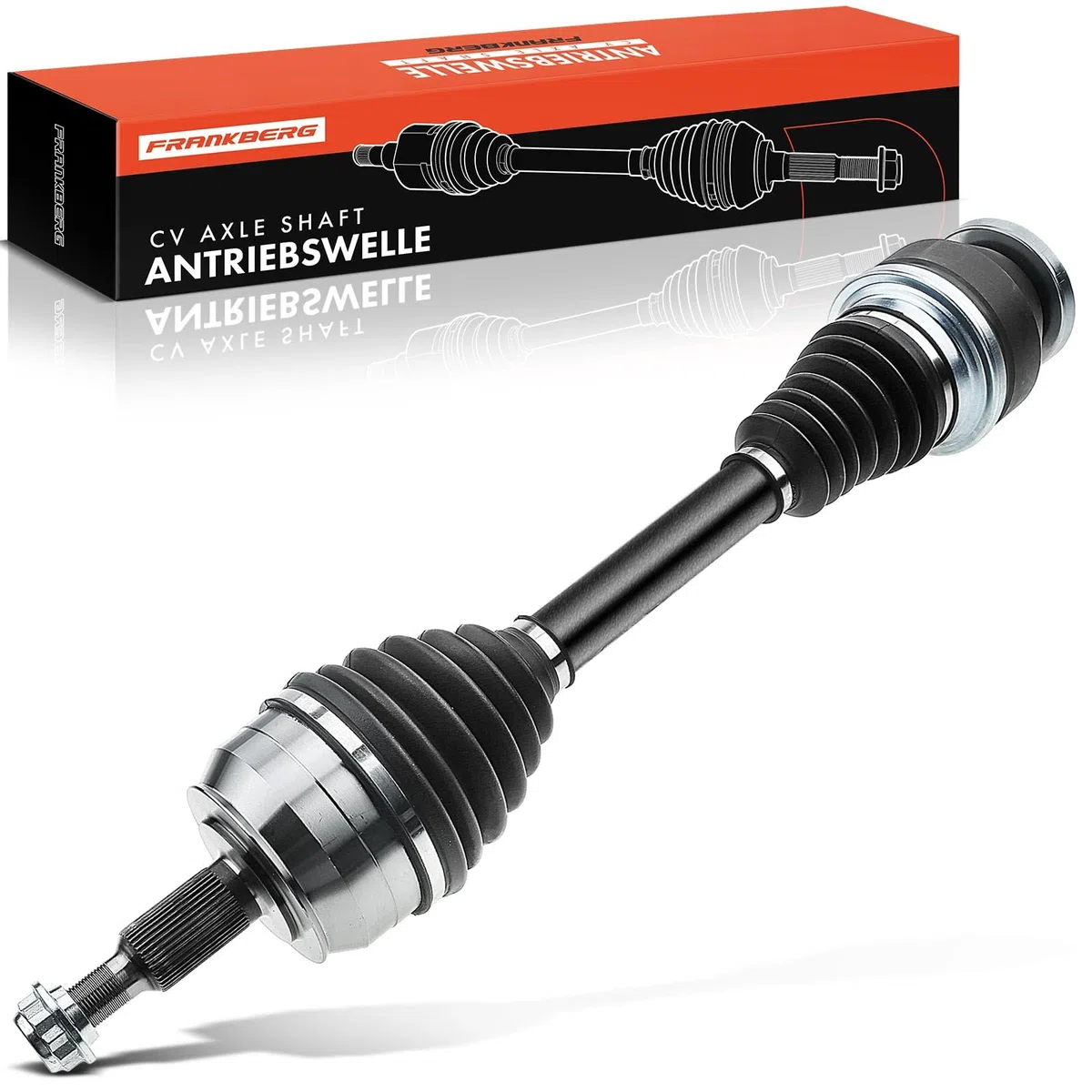 Frankberg Eje motriz Eje de transmisión sin ABS Ring Eje delantero Izquierda Compatible con M.u.l.t.i.v.a.n V 7E 7H 2003-2015 Transporter V Bus 7E 7H 2003-2015 Replace# 7H0407271AS