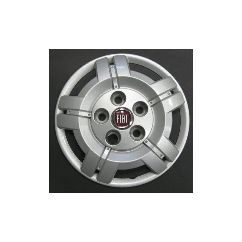 Kit de 4 tapacubos adaptables - para FIAT DUCATO Modelo 2009 (Logo Rojo) - diámetro 16" - no Original