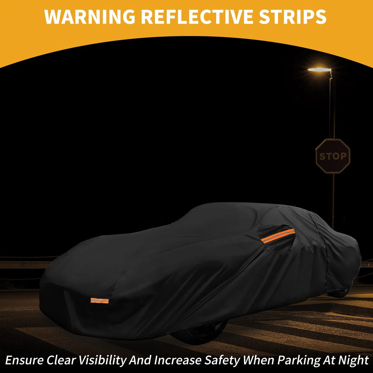 Funda para Todo Clima Protección Exterior Completa Anti-UV Sol Lluvia para Mazda MX-5 Miata 190T-PU Negro con Franjas Reflectantes.