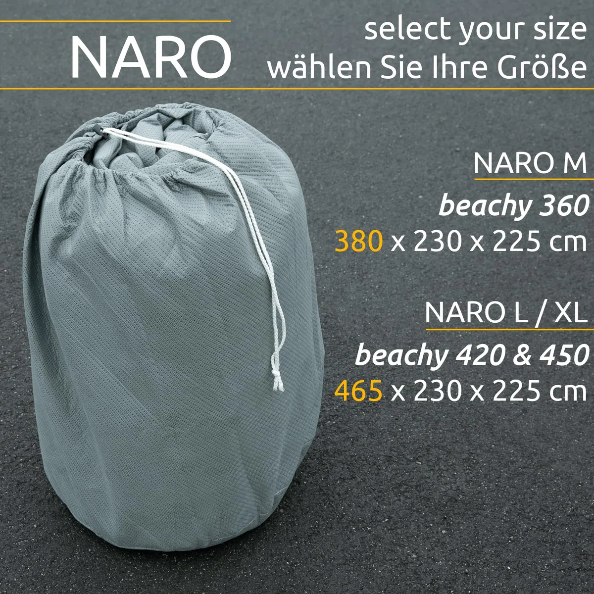 your GEAR Naro M Funda protectora para caravana Hobby Beachy 360 de 4 capas de calidad premium