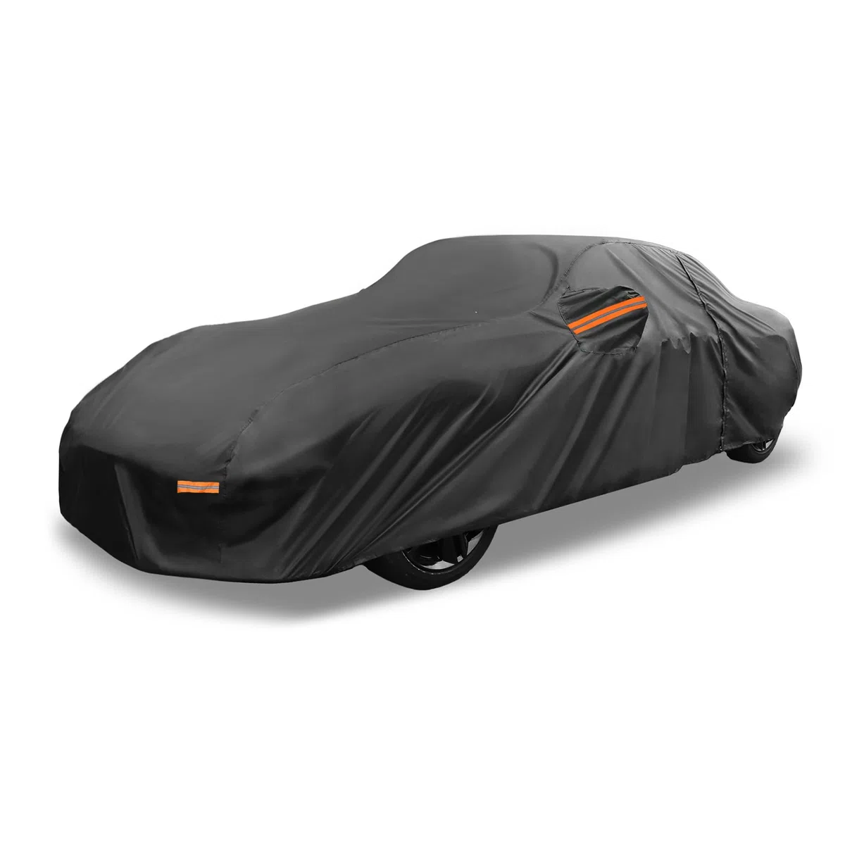 Funda para Todo Clima Protección Exterior Completa Anti-UV Sol Lluvia para Mazda MX-5 Miata 190T-PU Negro con Franjas Reflectantes.