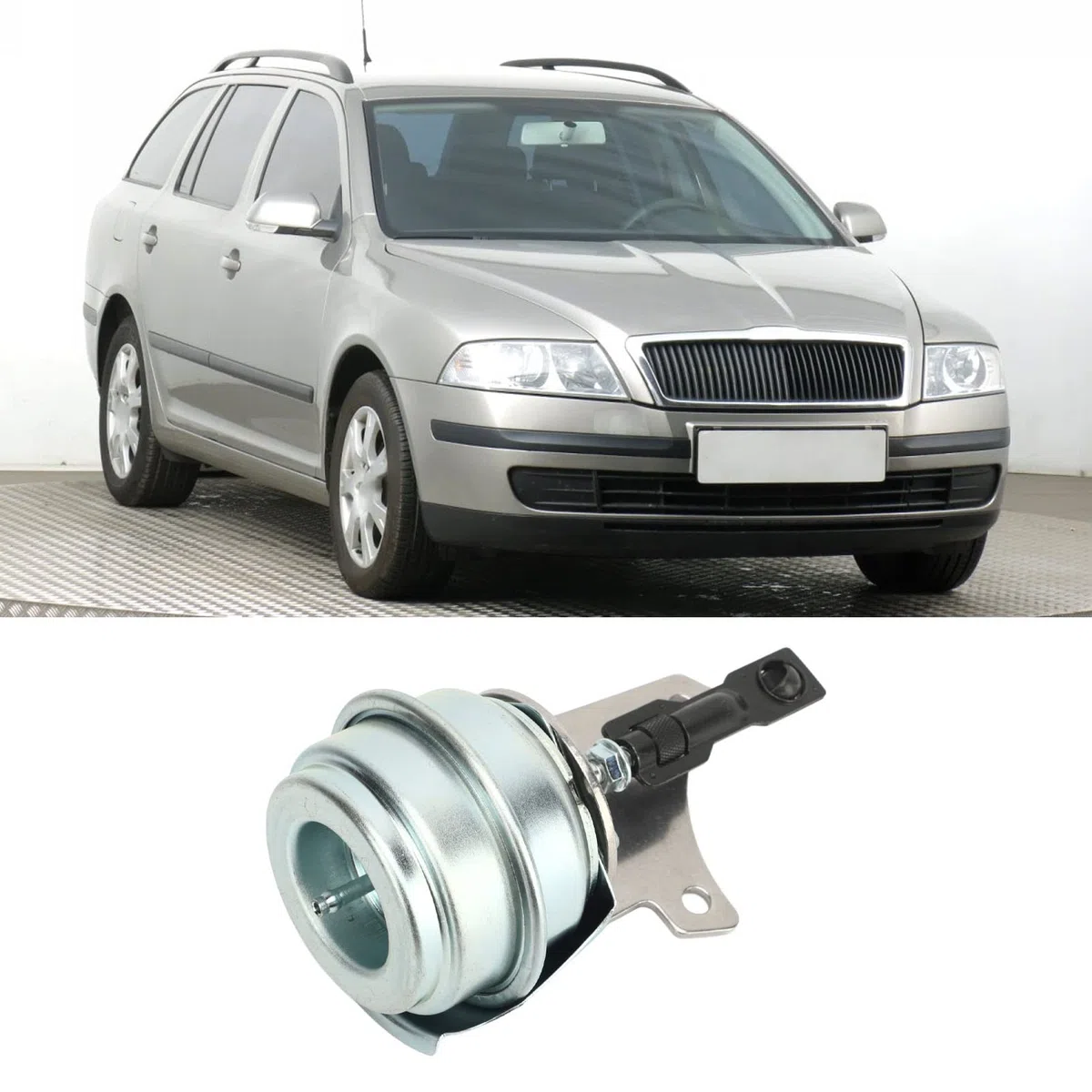 Actuador Turbo Wastegate Alta Sensibilidad Robusto Rendimiento Estable 03G253014E para A3 1.9 TDI Kit Completo de Turbocompresor Turbo, con Actuador Wastegate