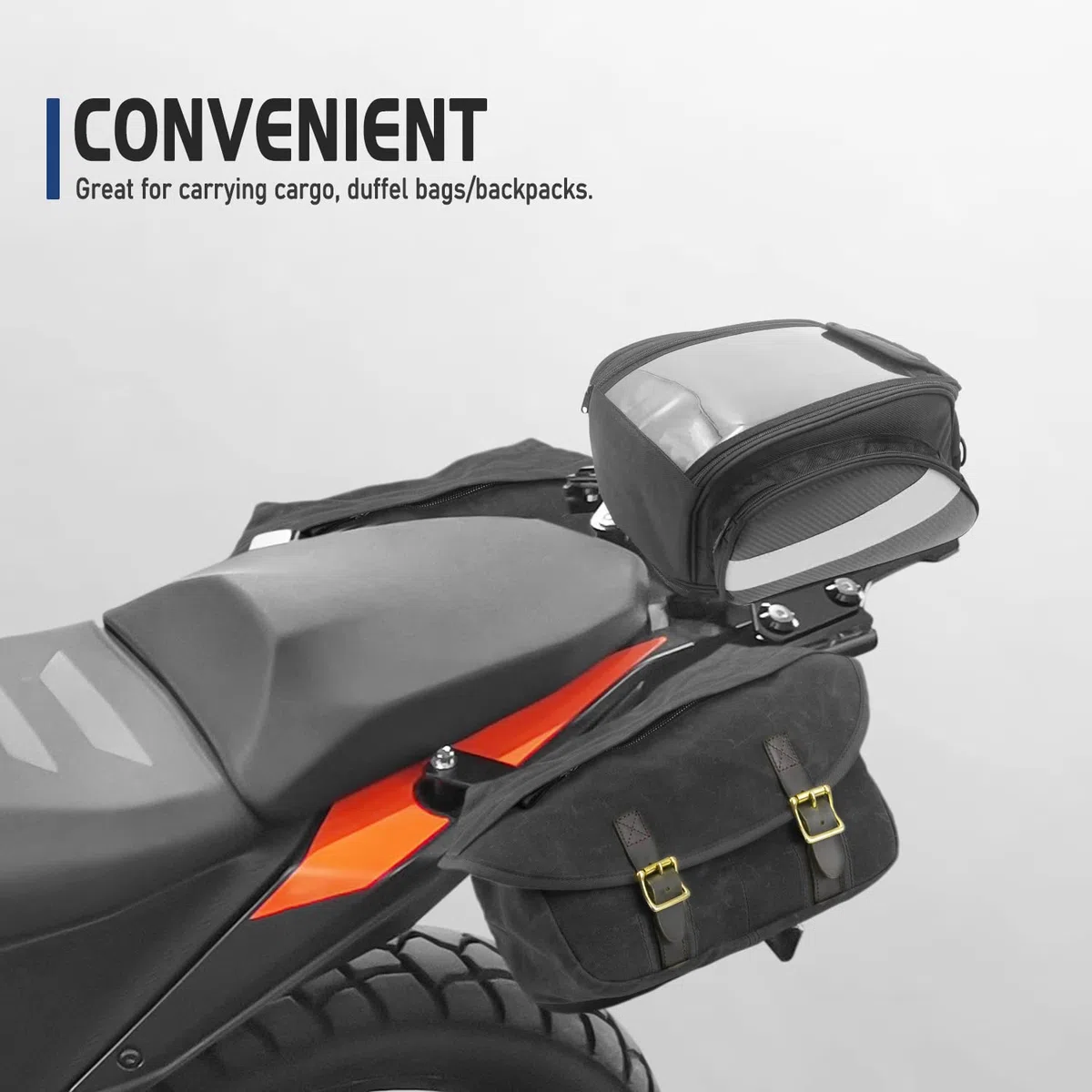 Soporte de portaequipajes Trasero de Acero para Motocicleta, Soporte de Soporte de Carga Trasera, Kit de Placa de Soporte Adaptador para 390 Adventure ADV. 390Aventure 390ADV 2020 2021 2022 2023