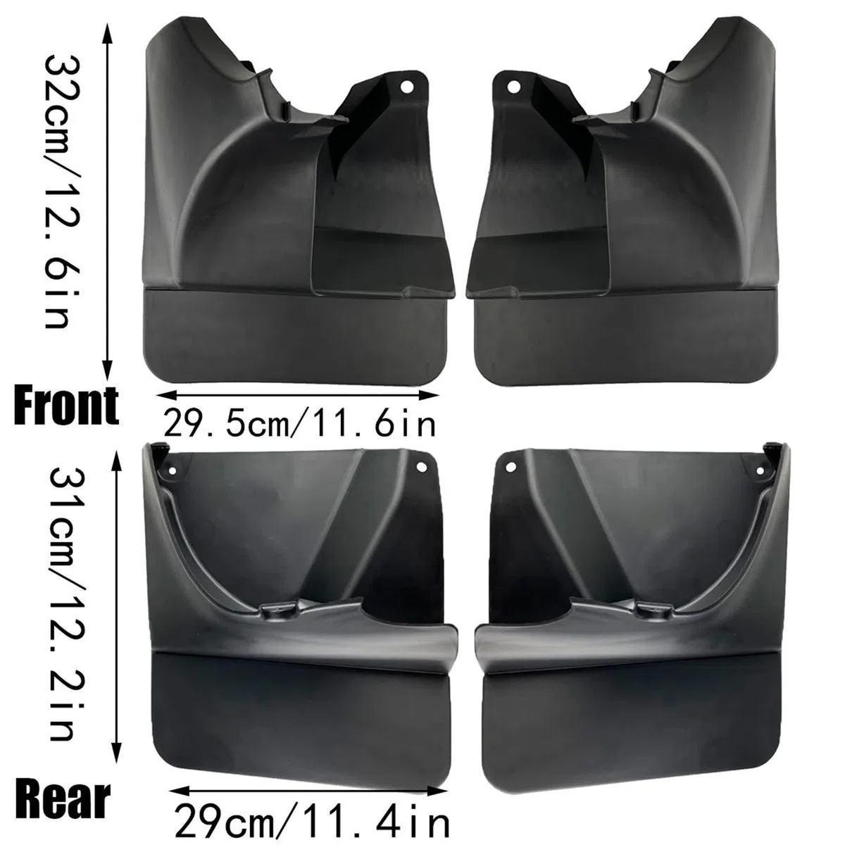 Faldillas Antibarro Guardabarros para Toyota para Land para Cruiser para Prado FJ120 120 2003 2004 2005 2006 2007 2008 2009 Coche Aletas Guardabarros (Color : Front Rear)