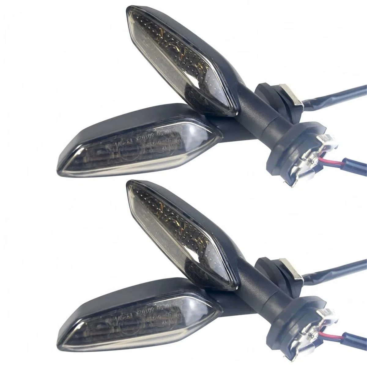 Genérico Luces de giro Intermitente Para Motocicleta Para KAWASAKI Z650 Z750 Z750R Z800 Z900 Z900RS Z1000 Z1000R Luz De Freno Indicadores(Fumar,4 piezas)