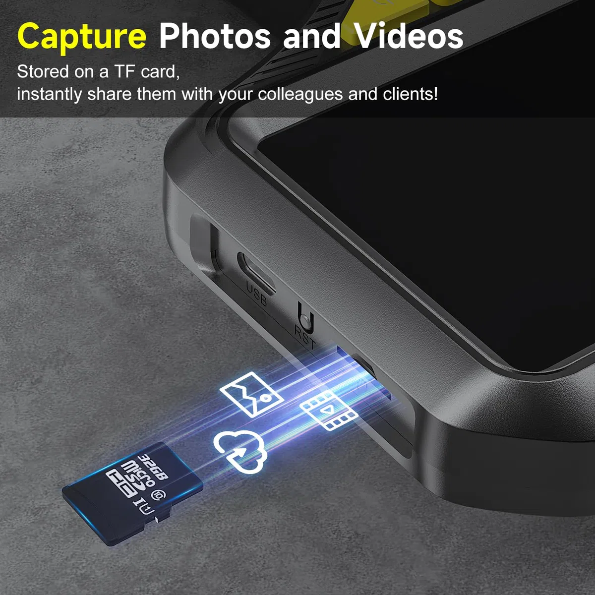 Cámara Endoscópica de Doble Lente, 1080P HD 5" Pantalla IPS Endoscopio Camara de Inspeccion con 8+1 Luces LED, Camara Inspeccion Tuberias Impermeable IP67, Cable Semi-Rígido de 5M