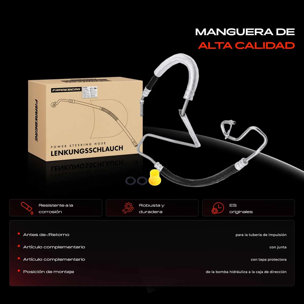 Frankberg Manguera de dirección asistida Compatible con Tourneo Connect Transit Connect P65 P70 P80 Replace# 4T163A719AA,4370971