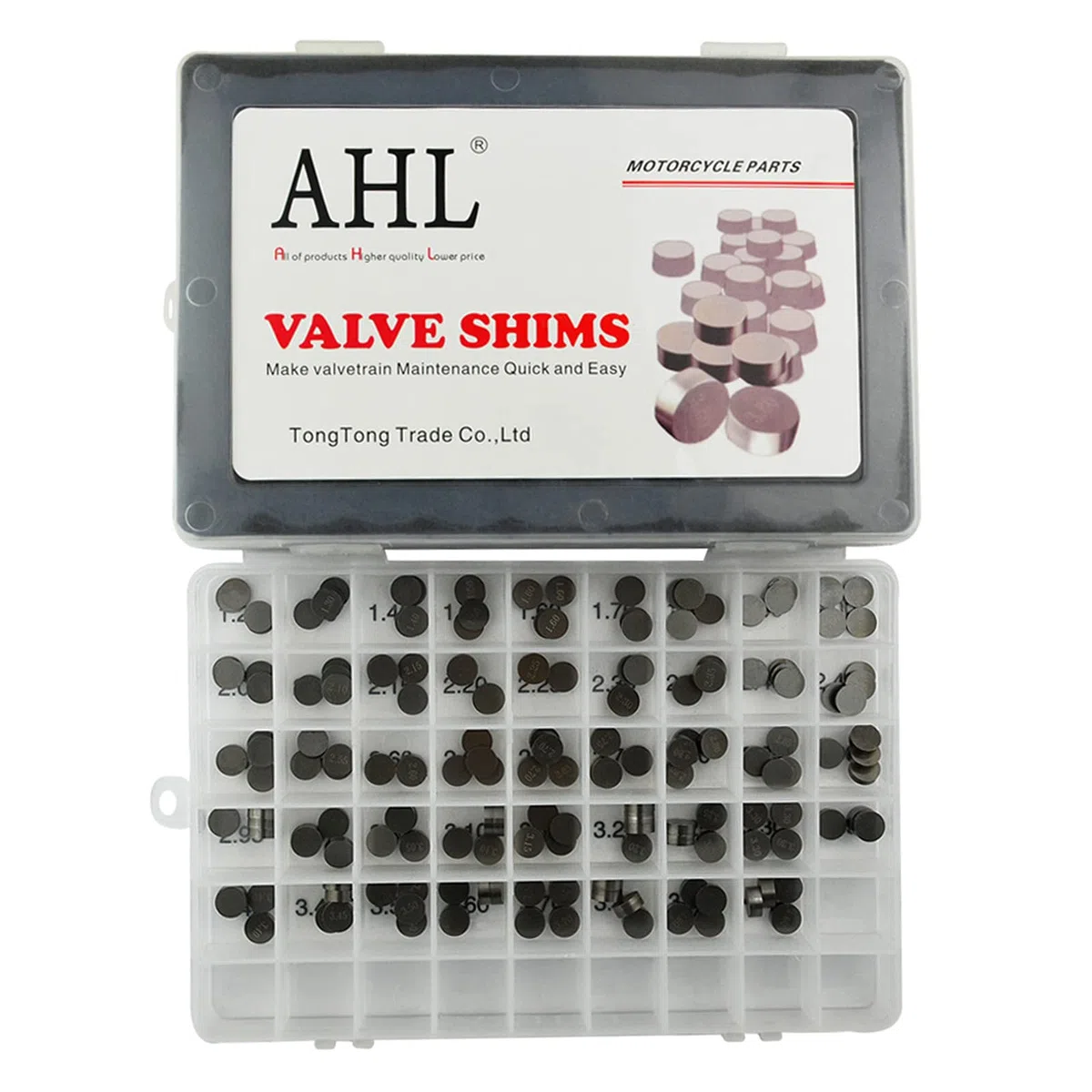 AHL- Set 4x52pcs 9.48mm Motocicleta Pastillas De Reglaje Valve Shim kit para YZ450FX 2016-2021