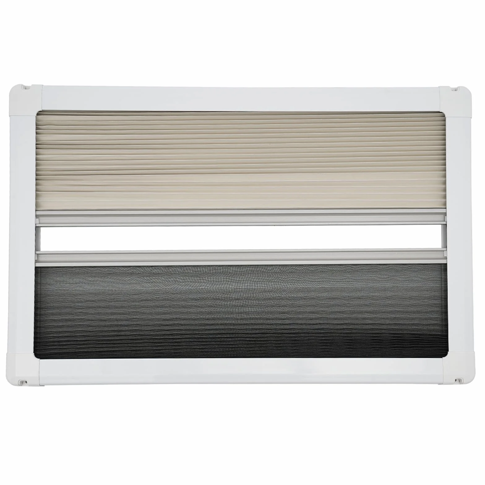 Ventana para autocaravana, 700x450mm Ventana desplegable para autocaravana con mosquitero y persiana integrada, Ventana lateral para autocaravana RV Ventana exterior de empuje