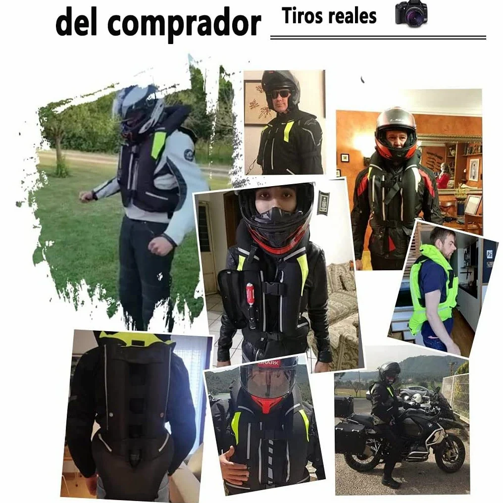 Chaleco Airbag Moto,Chalecos Reflectantes Hipica Moto Homologado Reutilizable Chaqueta Hombres Mujer con Protecciones