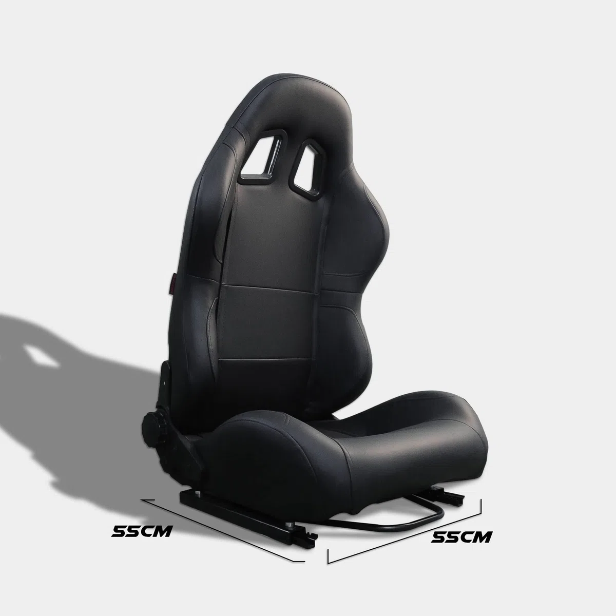 MODAUTO Asiento Deportivo Coche,Semibaquet Ajustable,Adaptable para Coches,Ríeles Incluidos,Conductor y Pasajero,para Coche y Simulador,Modelo N400, Negro,Una Unidad. (N400 Uni)