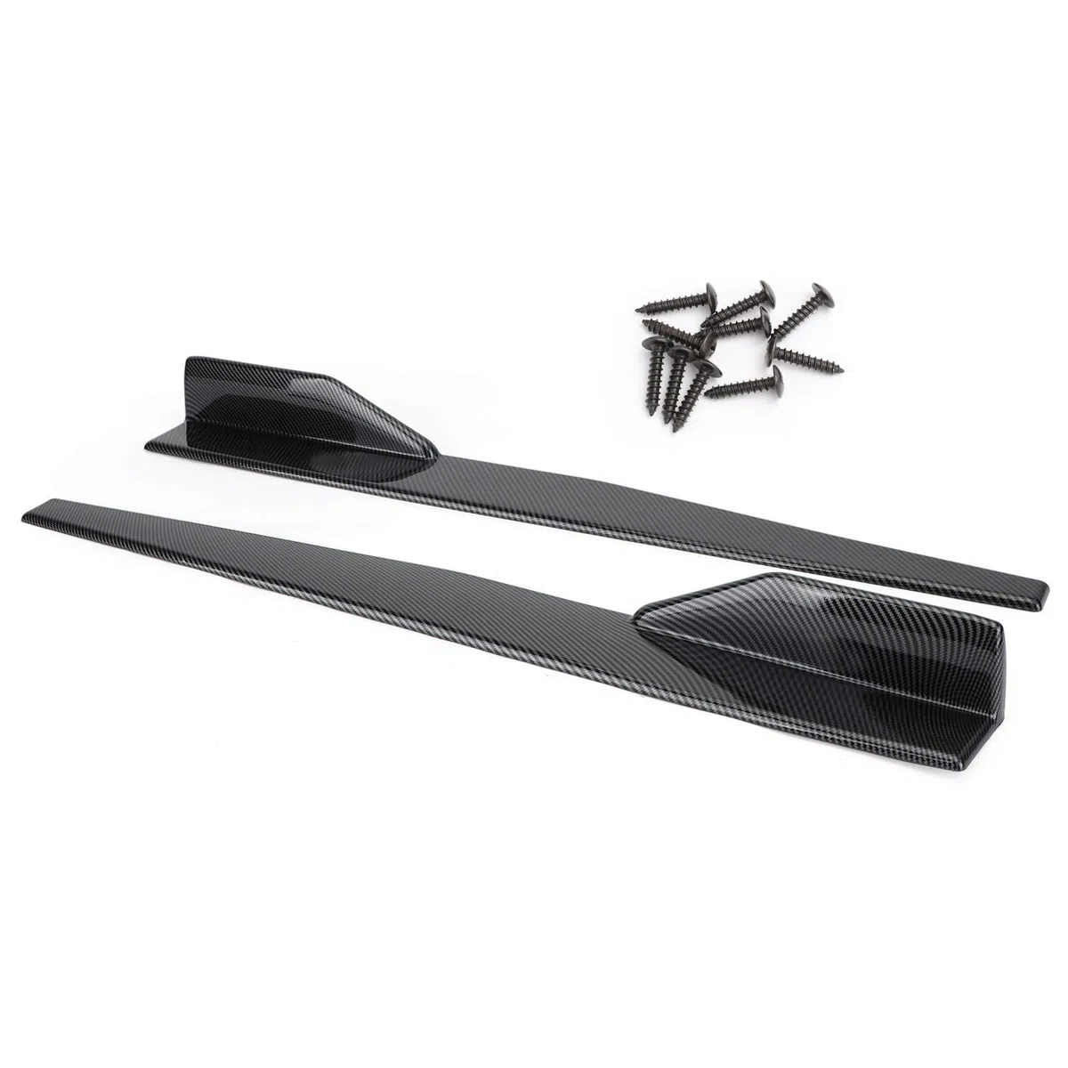 Faldones laterales de coche, divisor rocker, difusor, aletas winglet, par de alas, 45cm, alerón de falda lateral de coche, fibra de carbono