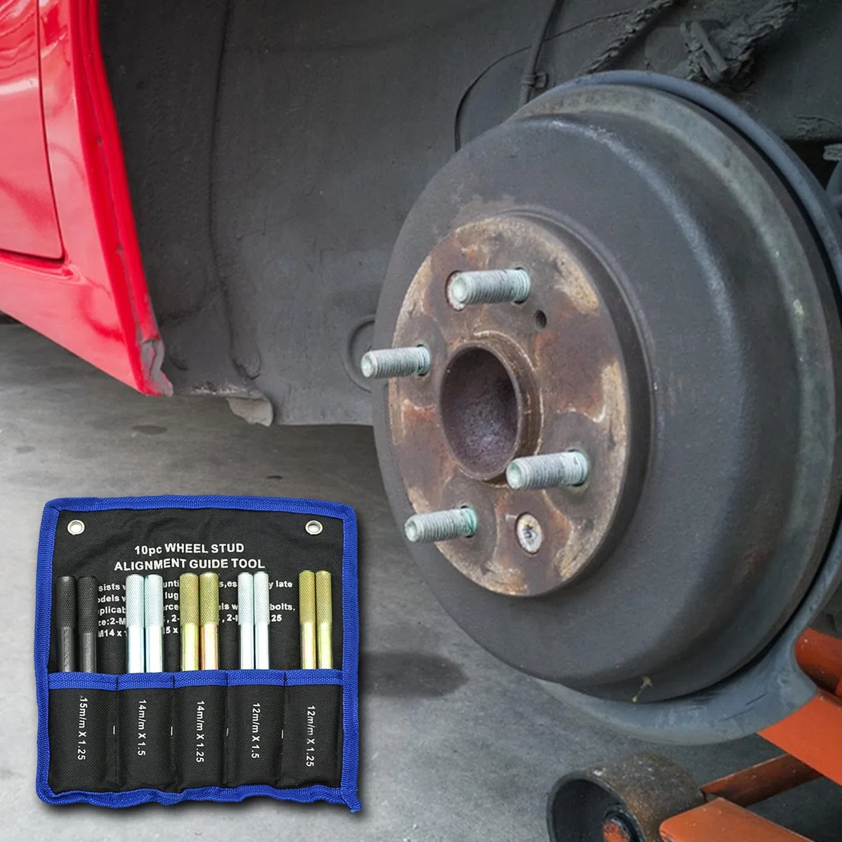 10 PCS Ayuda Para El Montaje Neumáticos, Juego Ayuda Para El Montaje Ruedas Ayuda Para El Montaje Neumáticos Coche Herramientas Para Reparar Neumáticos 2 PCS M15x1,25/M12x1,5/M12x1,25/M14x1,5/M14x1,25