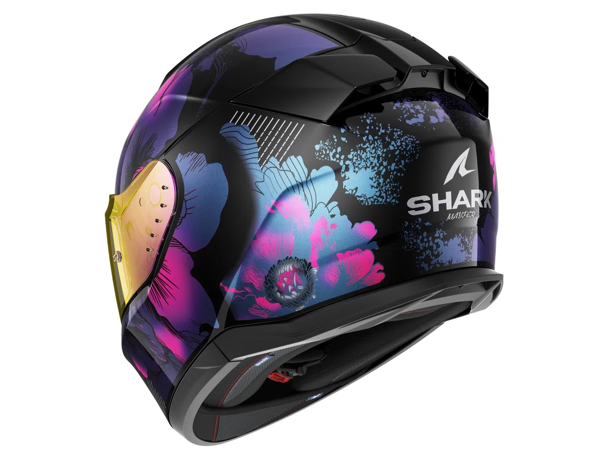 SHARK, Casco de moto integral D-SWKAL 3 MAYFER, Black violet glitter KVX, M