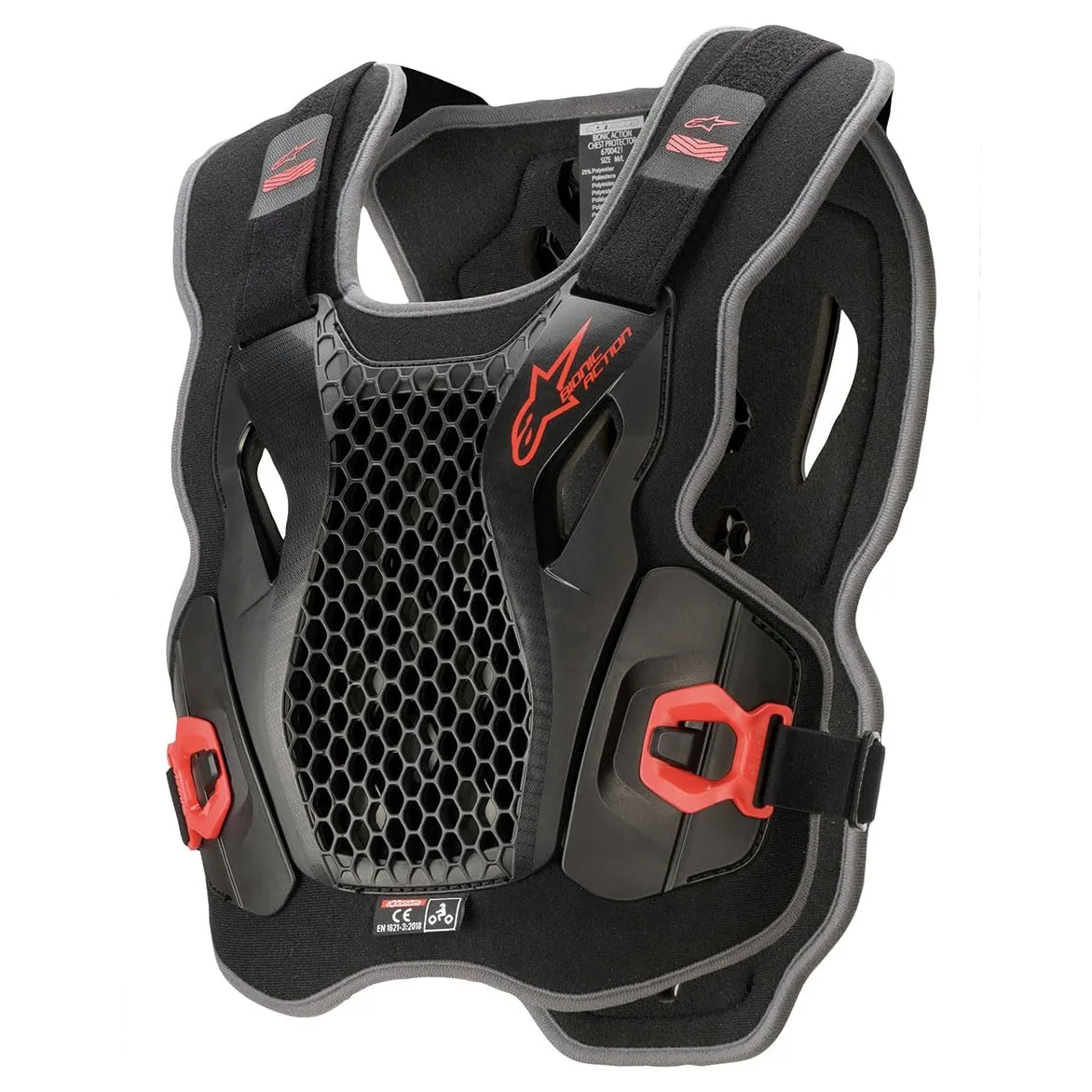 Alpinestars Bionic Action Chaleco Protector (Black/Red,M/L)