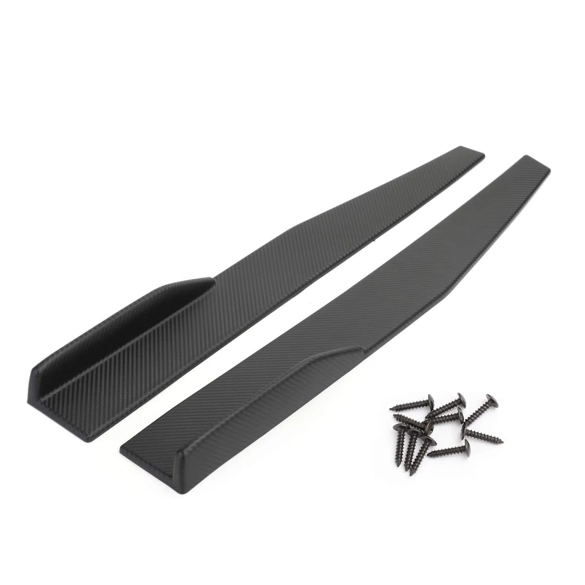 Faldones laterales de coche, divisor rocker, difusor, aletas winglet, par de alas, 45cm, alerón de falda lateral de coche, fibra de carbono