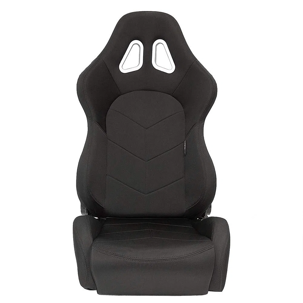 AUTO-STYLE Asiento Deportivo 'TN' - Negro - Respaldo Ajustable de Doble Cara - incl. Correderas