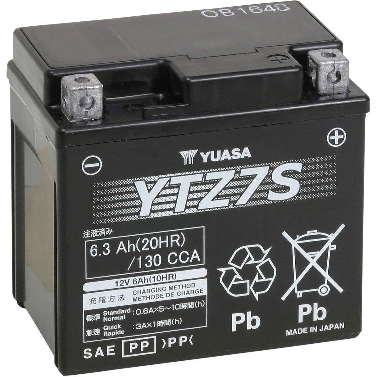 Bateria YUASA YTZ7S Original Yamaha 5TJ821000100 Medidas 113x70x105 mms