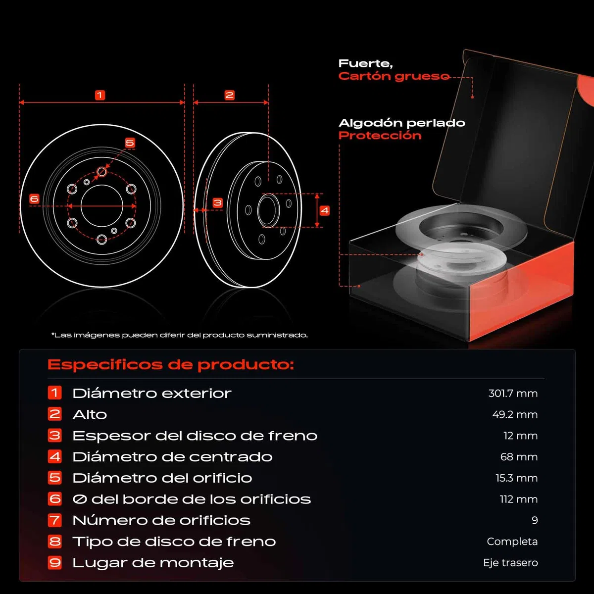 Frankberg 2 discos de freno + 4 pastillas de freno con lubricante de freno eje trasero compatible con A6 4F2 C6 2.0L-4.2L 2004-2011 PR Nº 1KD/2ED/1KQ Replace# 1K0698451