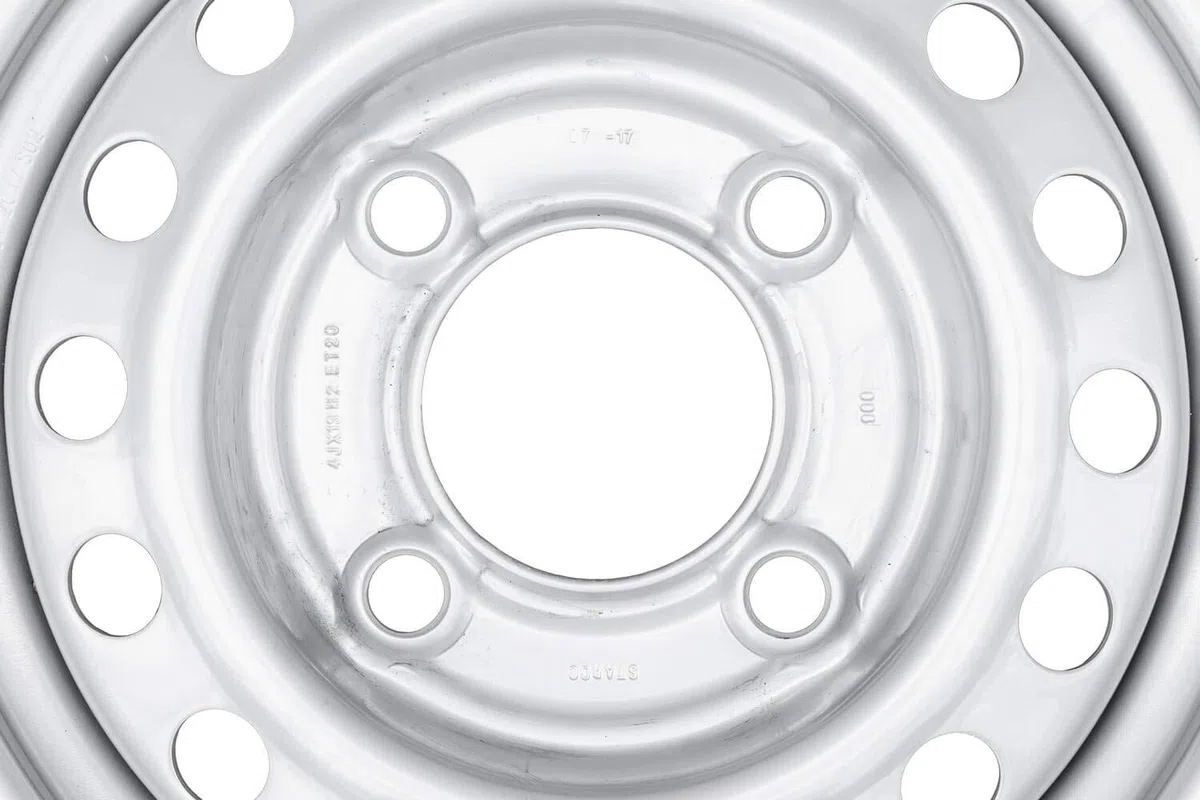 STARCO Llanta de Acero 13 Pulgadas para Remolque Ligero 4Jx13 4x130 ET20, Rueda de Alta Estabilidad con Capacidad de Carga de 450 kg, Perfil H2 Doble Joroba