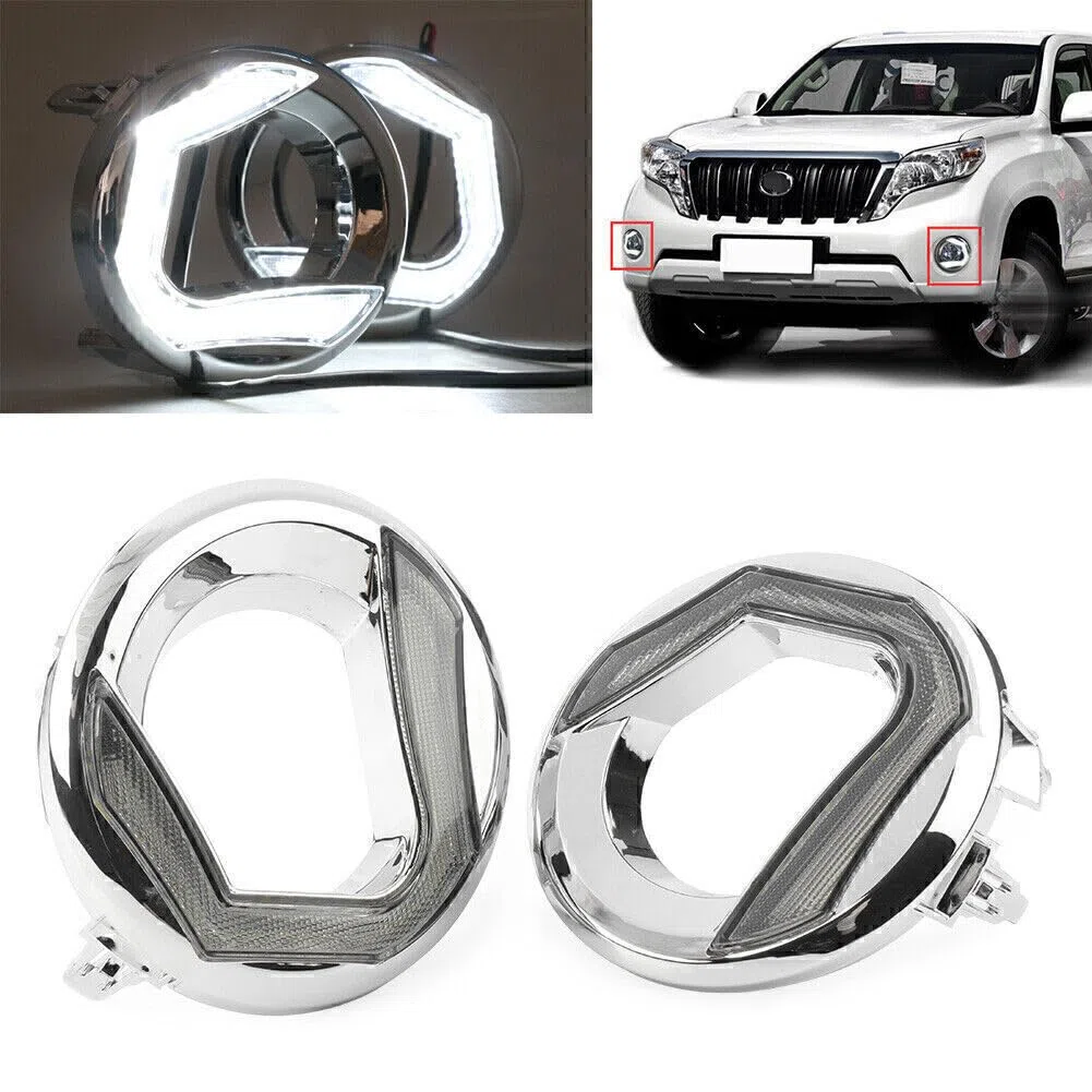 Luz antiniebla LED de circulación diurna DRL para Toyota Land Cruiser Prado 2014-2015 -