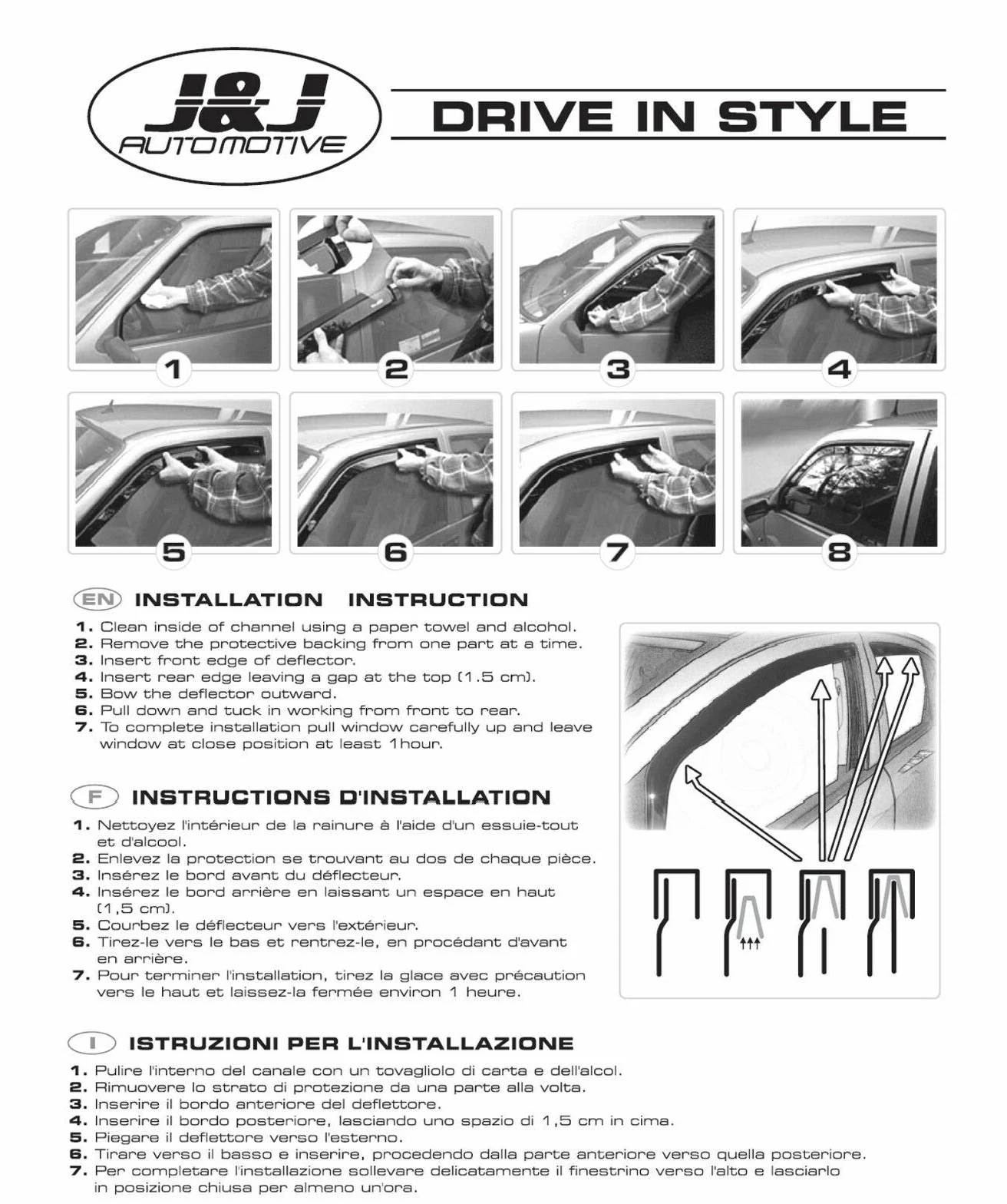 J&J AUTOMOTIVE Derivabrisas para Seat Ibiza V 5 puerta 2017-2020 2 piezas