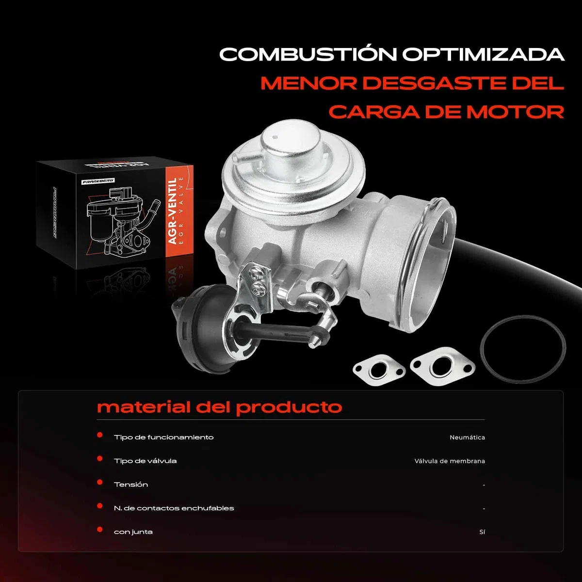 Frankberg Válvula EGR Compatible con C.a.d.d.y III MPV 2CB 2CJ 2KB 2KJ 1.9 TDI O.c.t.a.v.i.a II Combi 1Z5 1.9 TDI Altea 5P1 1.9 TDi O.c.t.a.v.i.a II 1Z3 1.9 TDI Toledo III 5P2 1.9 TDi 03G131501A