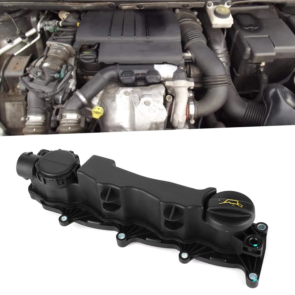 VOBOR Tapa de La Válvula, Tapa de Válvula de Motor con junta tapa balancines para 1.6 HDI Berlingo C2 C3 C4 C5 Xsara 0248L1