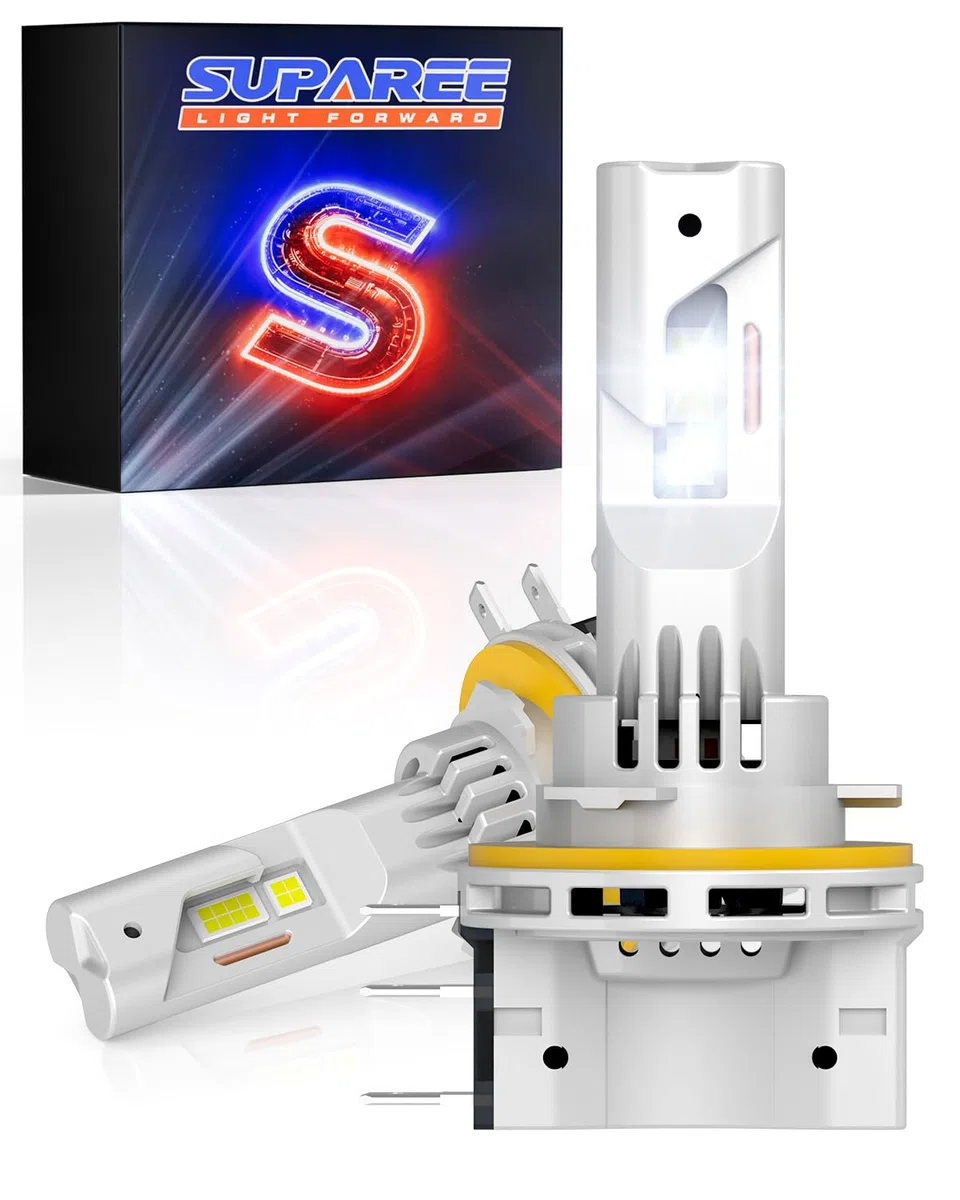 SUPAREE Bombillas Led Coche H15 Lamparas H15 LED Bombilla Canbus Blanco Frío 6500K 12000LM 50W con Ventilador IP68 Tamaño 1:1 Plug and Play 2Pcs