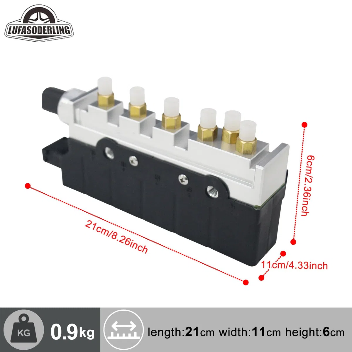Bloque Válvula Solenoide Suspensión Neumática Compatible Para Mercedes-Benz W220 S320 S350 S400 S430 S500 S600 S55 AMG S63 AMG 2203200258 220 320 02 58 A2203200258 A 220 320 02 58