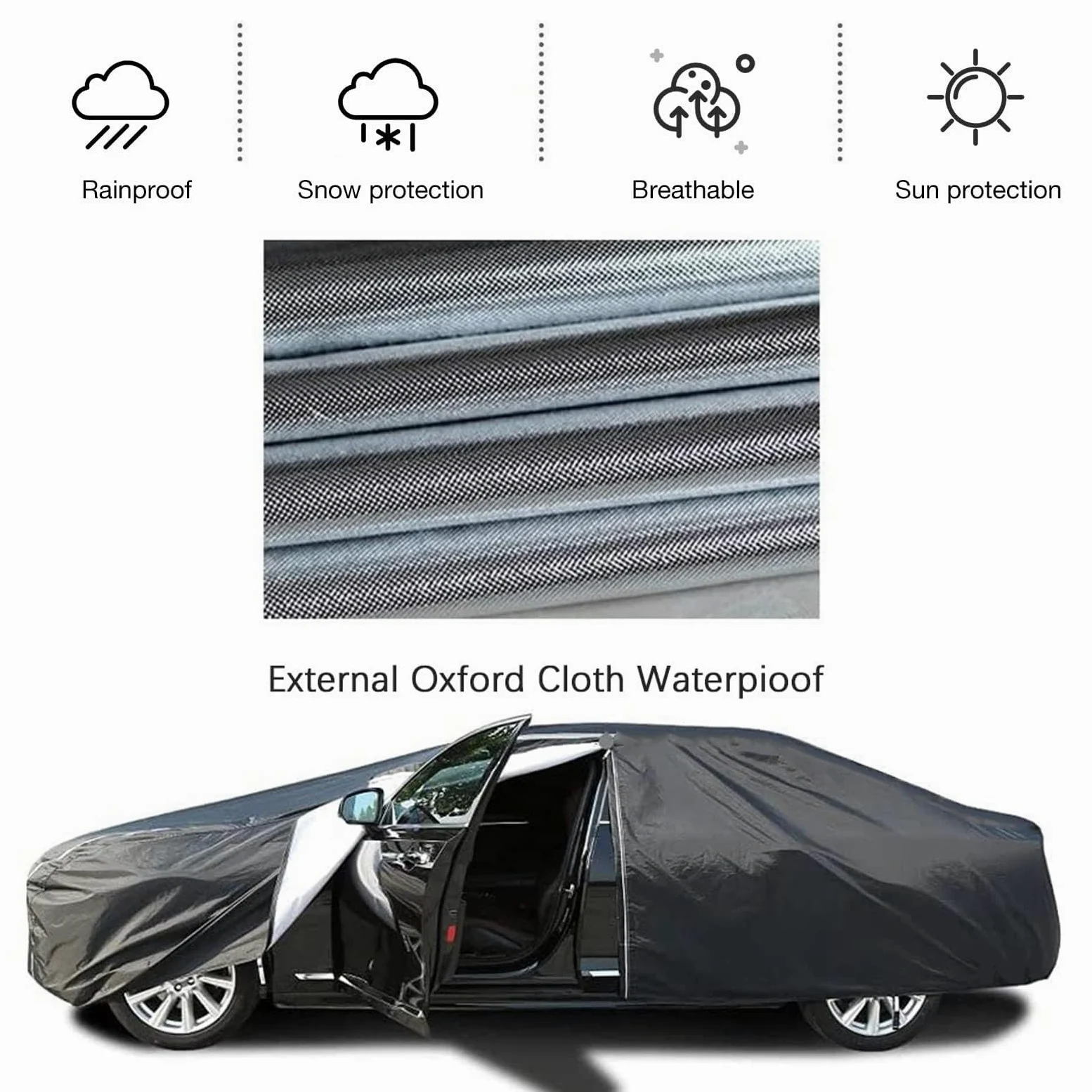 Funda Coche Exterior para Suzuki Vitara, Funda Coche Antigranizo, Impermeable Transpirable, Alta Elasticidad, Anti-UV Resistente Al Polvo Lluvia Nieve LK