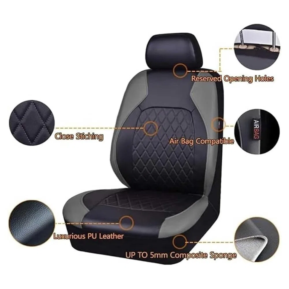 2 Piezas Completo De Fundas De Asiento para Mercedes Sprinter (2018+) [RWD Only], Fundas Asientos Coche para Conductor y Copiloto Interior Accesorios Asientos