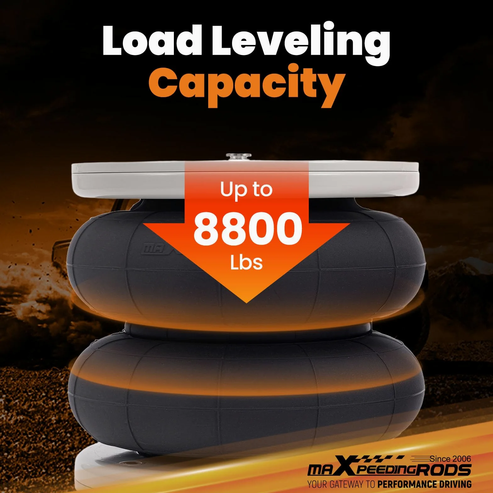 maXpeedingrods Kit de 2 suspensiones neumáticas + compresor de 12 V para Fiat Ducato, para Citroën Relay y para Peugeot Boxer