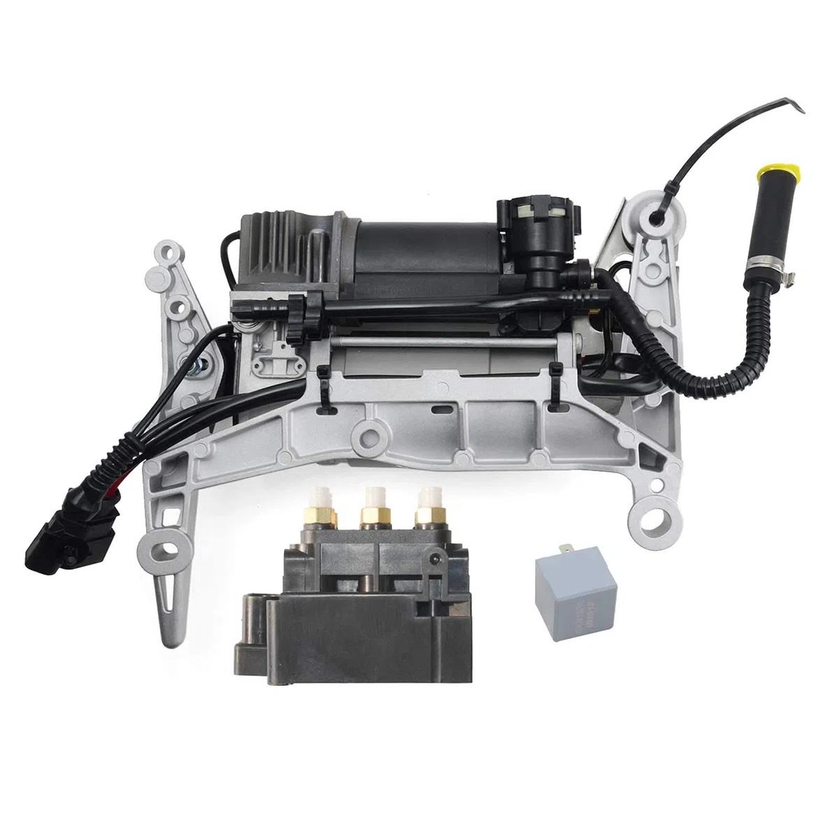 Compresor de suspensión neumática + va-lve compatible con Touareg Cayenne 2002-2010 7L0698007 95535890100