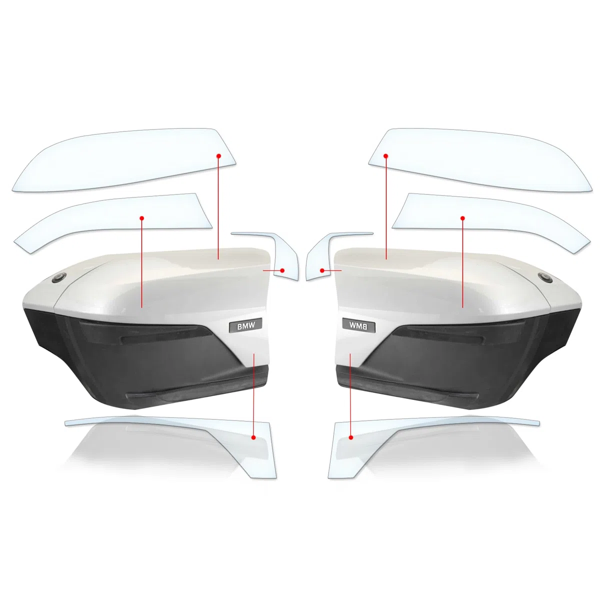 Película protectora de carenado contra golpes y arañazos transparente adecuada para BMW R1250RT 2019