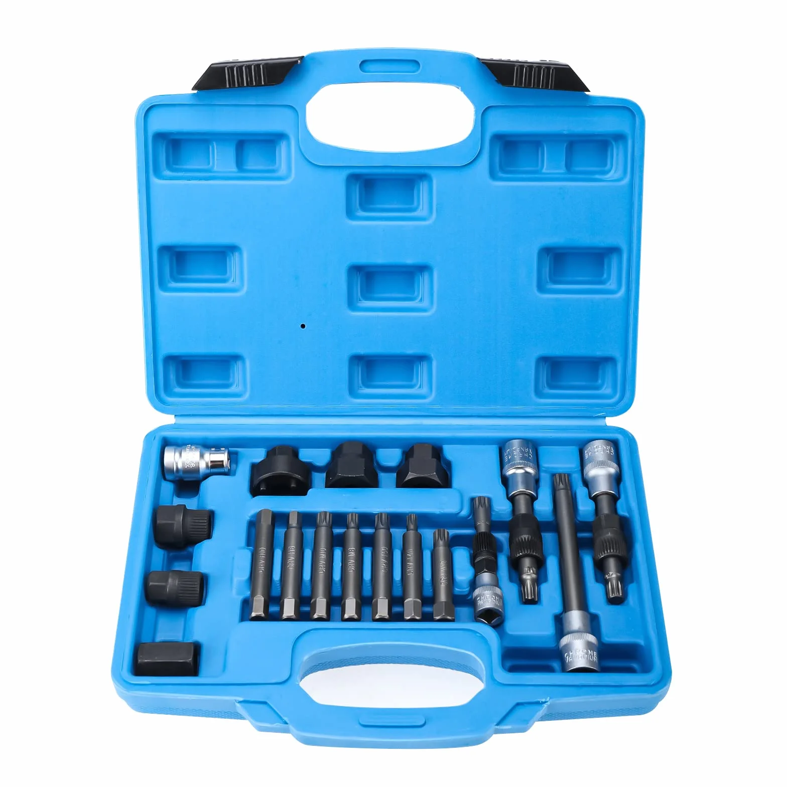 BOOMSTART Kit de herramientas de extracción de polea de alternador automotriz, juego de herramientas de polea de correa generadora, kit de herramientas de servicio de garaje