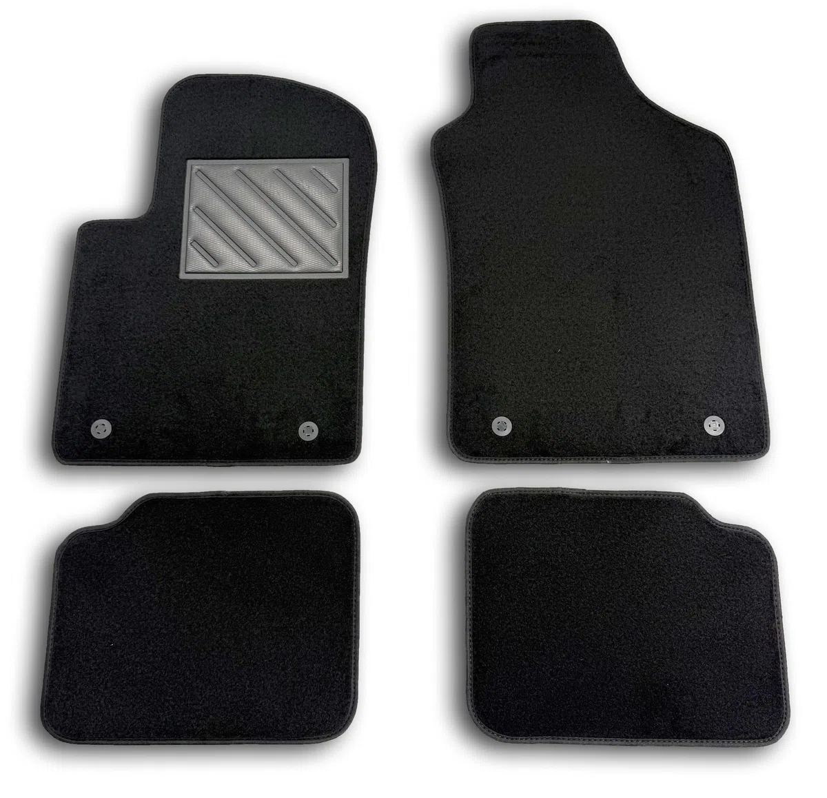 Alfombrillas para Fiat 500 Hybrid a Partir de 2020 - Alfombrillas de Coche a Medida, Antideslizante, talonera de Goma Reforzada, Botones de Anclaje Solo versión Hybrid