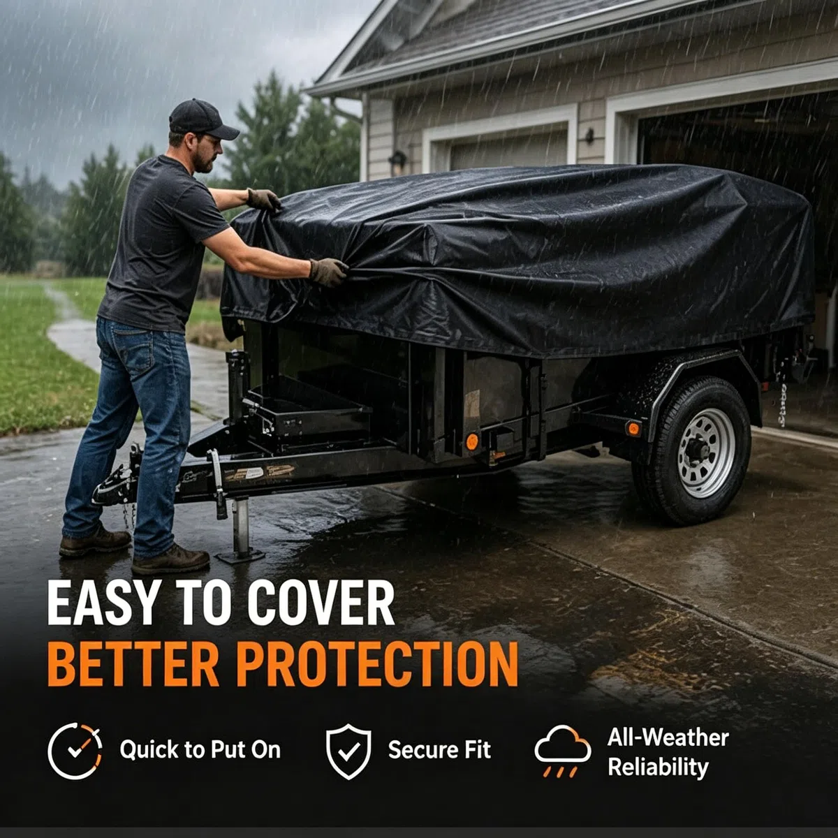 Funda Remolque para Brenderup 3251S Trailer 2010-pr | Custom Cubierta Protectora Carga Utilitario y Camping Trailer Cover