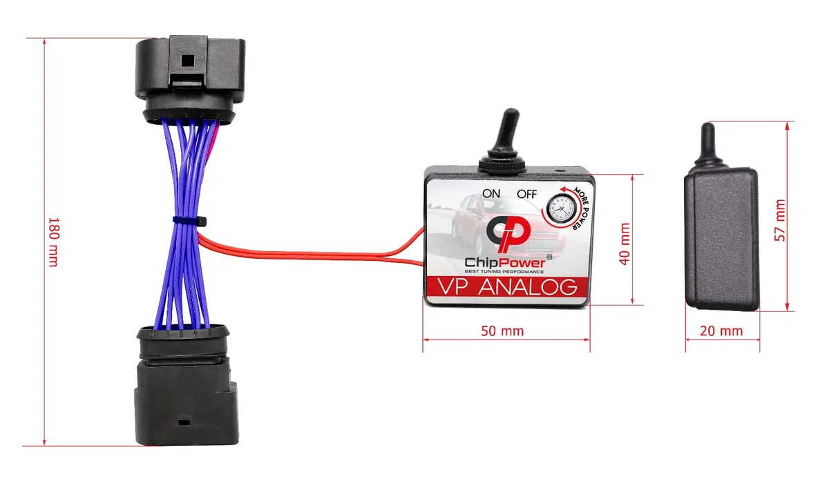 ChipPower Chip de Potencia VPA Analog al coche para Volkswagen T4 Mk4 IV Eurovan 2.5 TDI 1995-2003 Tuning Box Diesel ChipBox Más Potencia del Coche y Menor Consumo de Combustible