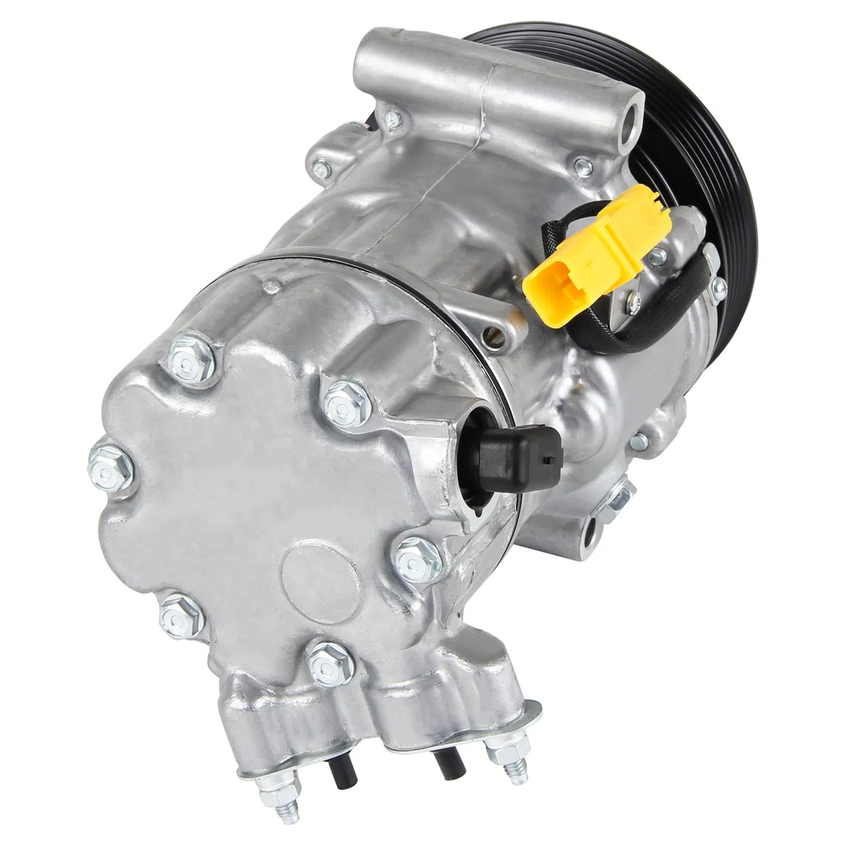 DOCAS Compresor de aire acondicionado 6453QJ 9659875780 compatible para Citroën Berlingo B9 C3 Picasso C4 I C5 III DS3 Peugeot 207 WA WC 208 307 308 5008 PARTNER Tepee