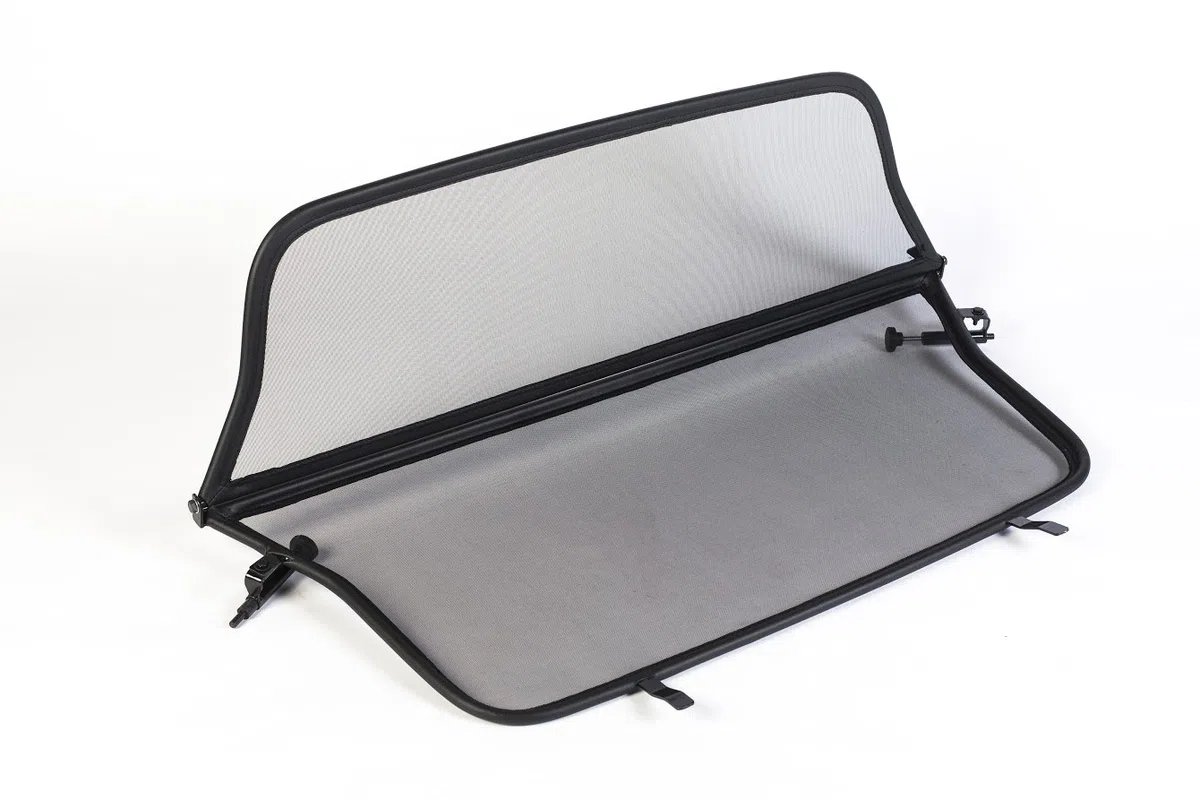 TiefTech Deflector de Viento para Saab 900 Classic Descapotable (1986-1993) - Plegable - con Cierre Rápido - Negro | Deflector de Viento | Deflector de Aire | Parabrisas para descapotable