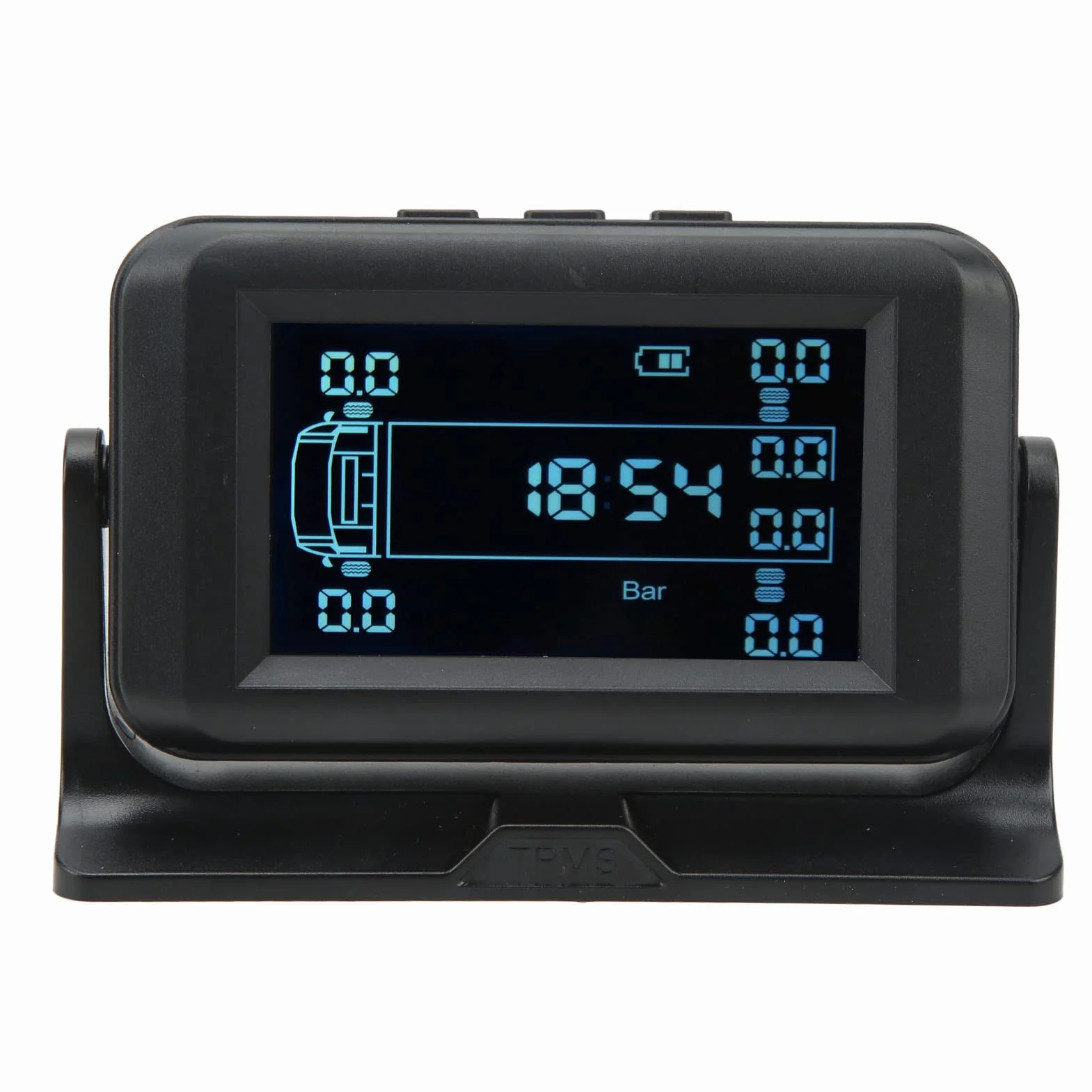 de Control de Presión de Neumáticos 6 Sensores Externos para Camión de 6 Ruedas RV Alarma de Alta Presión Baja IP67 Fuente de Alimentación Solar USB