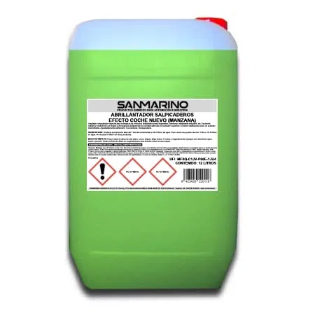 LIMPIARCOCHE.COM SANMARINO ABRILLANTADOR SALPICADEROS Efecto Coche Nuevo Aroma Manzana Fresca 12 L.