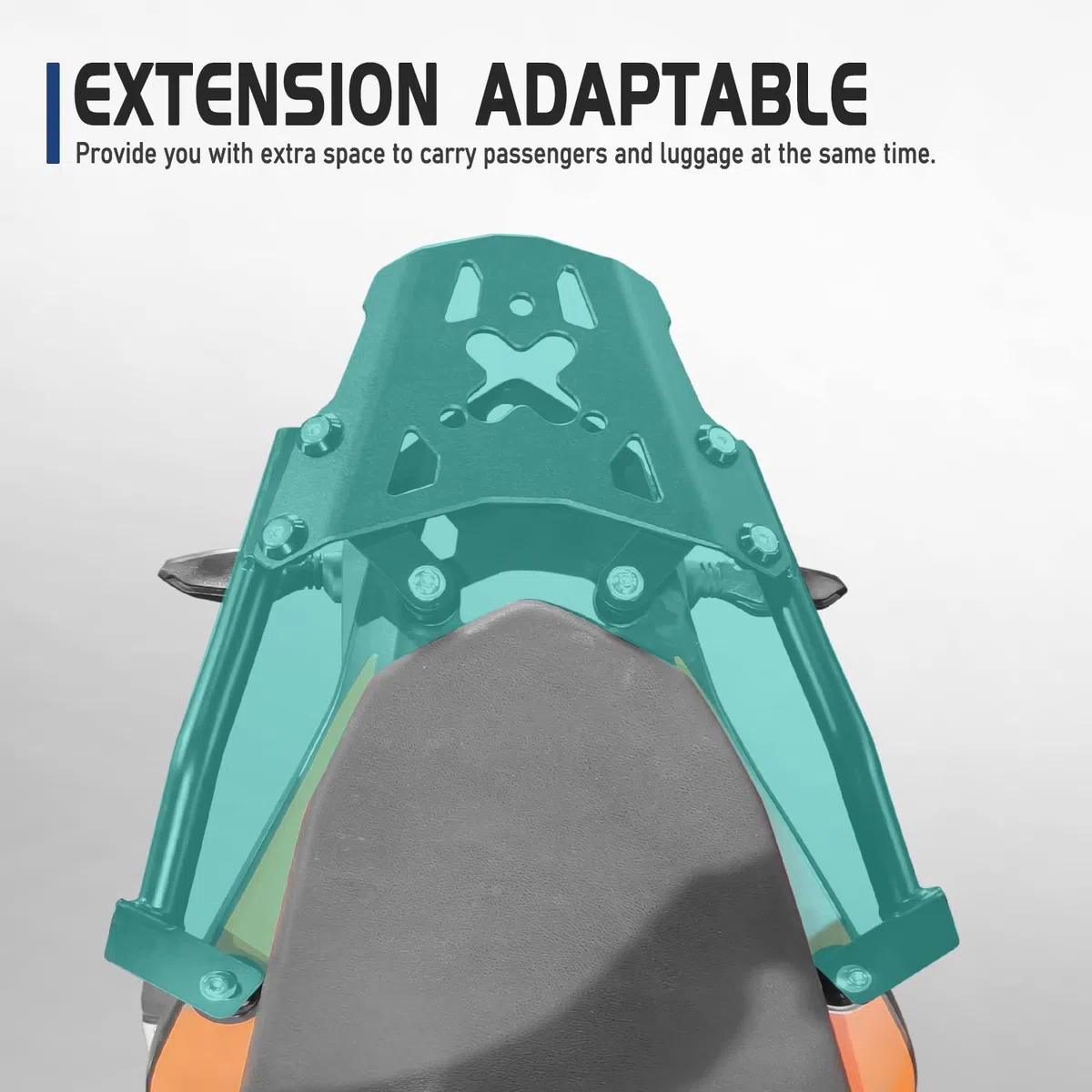 Soporte de portaequipajes Trasero de Acero para Motocicleta, Soporte de Soporte de Carga Trasera, Kit de Placa de Soporte Adaptador para 390 Adventure ADV. 390Aventure 390ADV 2020 2021 2022 2023