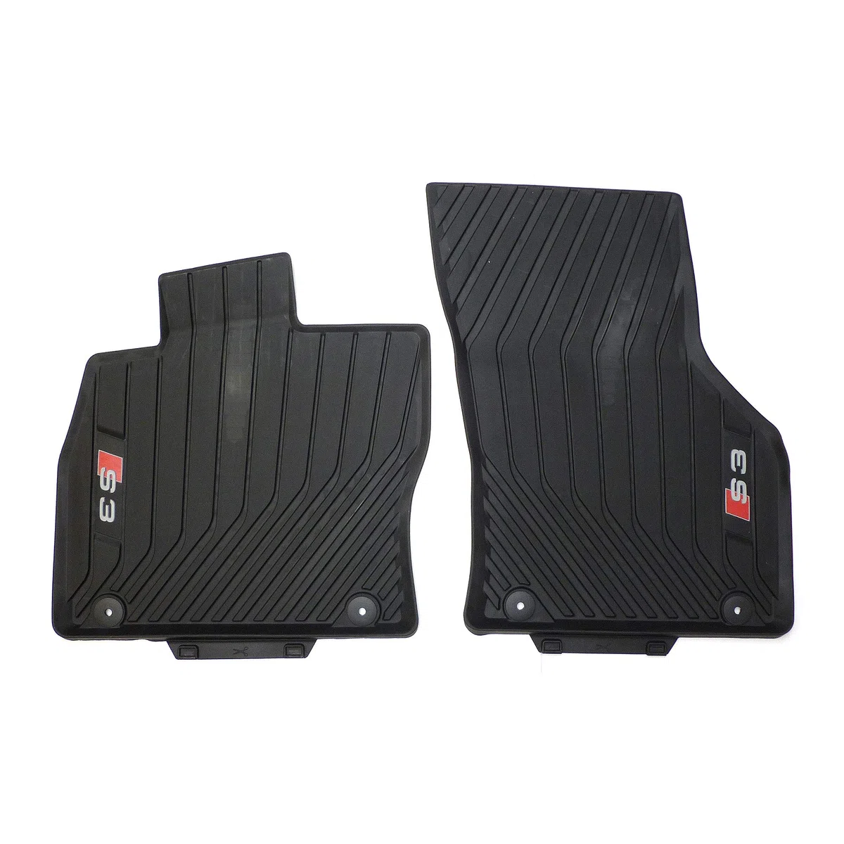 Audi 8Y1061221A041 - Alfombrillas de Goma para Todas Las Condiciones climáticas, 2 Alfombrillas de Goma Delanteras, con Texto S3