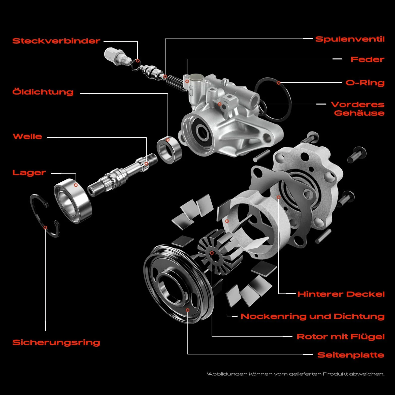 Frankberg Bomba de la dirección asistida Compatible con Serie 5 Touring E61 525d 525d xDrive 525xd 530d 530d xDrive 535d Serie 5 E60 525d 525d xDrive Serie 6 cabrio E64 32416774698