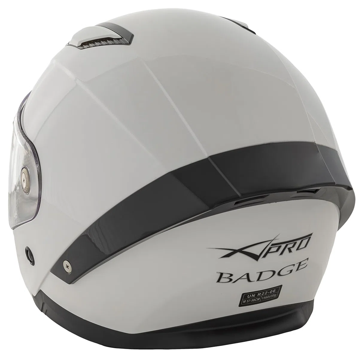 Casco Integral Moto Scooter Visera Gafas retráctiles Touring Blanco M