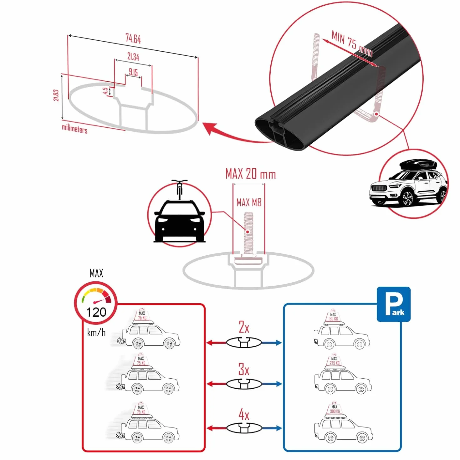 Compatible con Dacia Duster 3 (P1310) 2024-2026 Fly Model Barras de Techo Auto Portaequipajes Barras Transversales Negro Aluminio 2 Barras